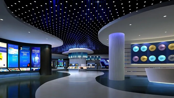 展廳設(shè)計中互動投影效果的展示